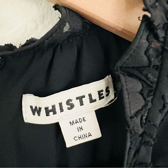 Whistles women's Black Lace Floral Long Sleeve Dress Size Small - Picture 7 of 7